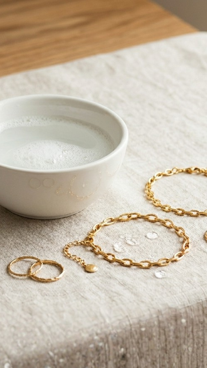 Schéma Comment nettoyer le gold filled (or laminé) ?