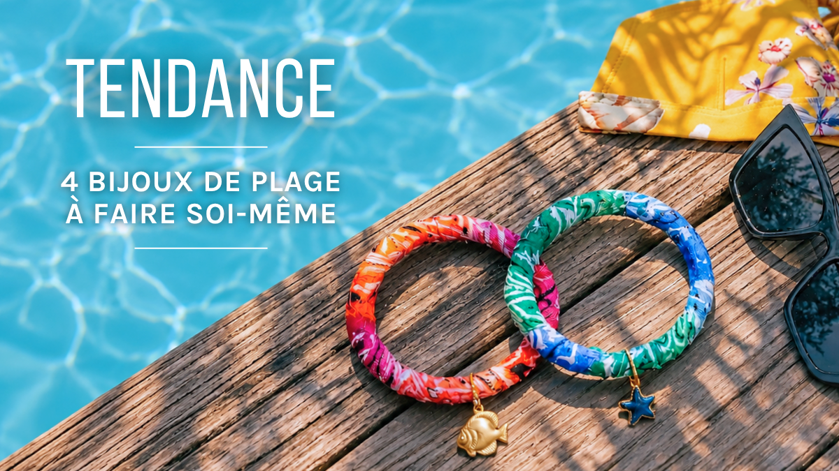 Schéma 4 idées de bijoux de plage à faire soi-même