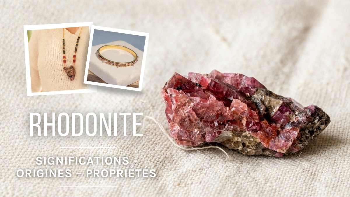 Schéma La Rhodonite : signification, propriétés et vertus