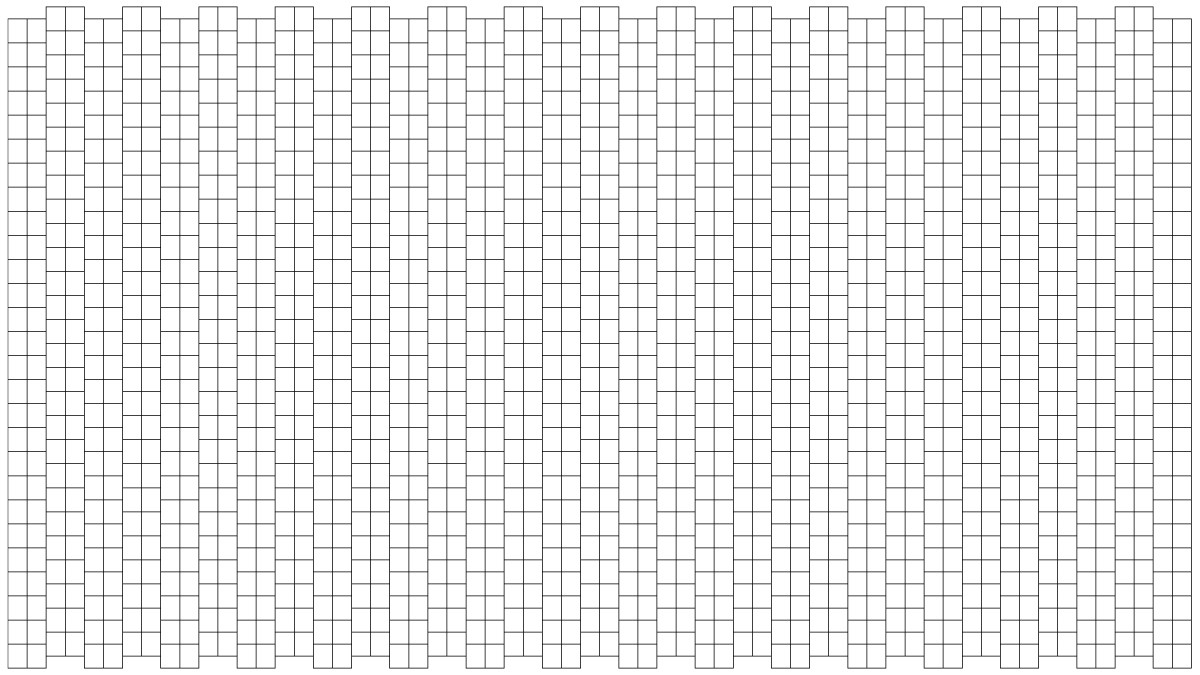 Schéma Grille de tissage vierge Double Peyote et Double Brick Stitch à imprimer