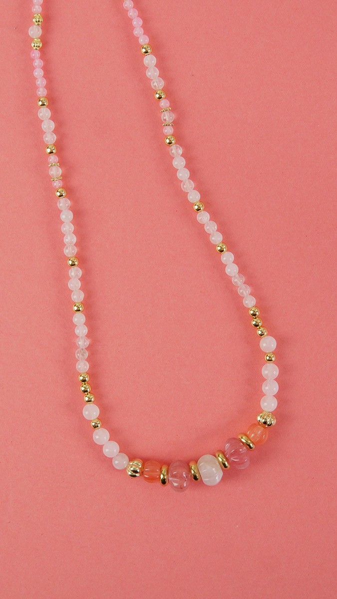 Schéma Saison Hiver - Leçon 5 : Faire un collier avec des perles en pierres gemmes