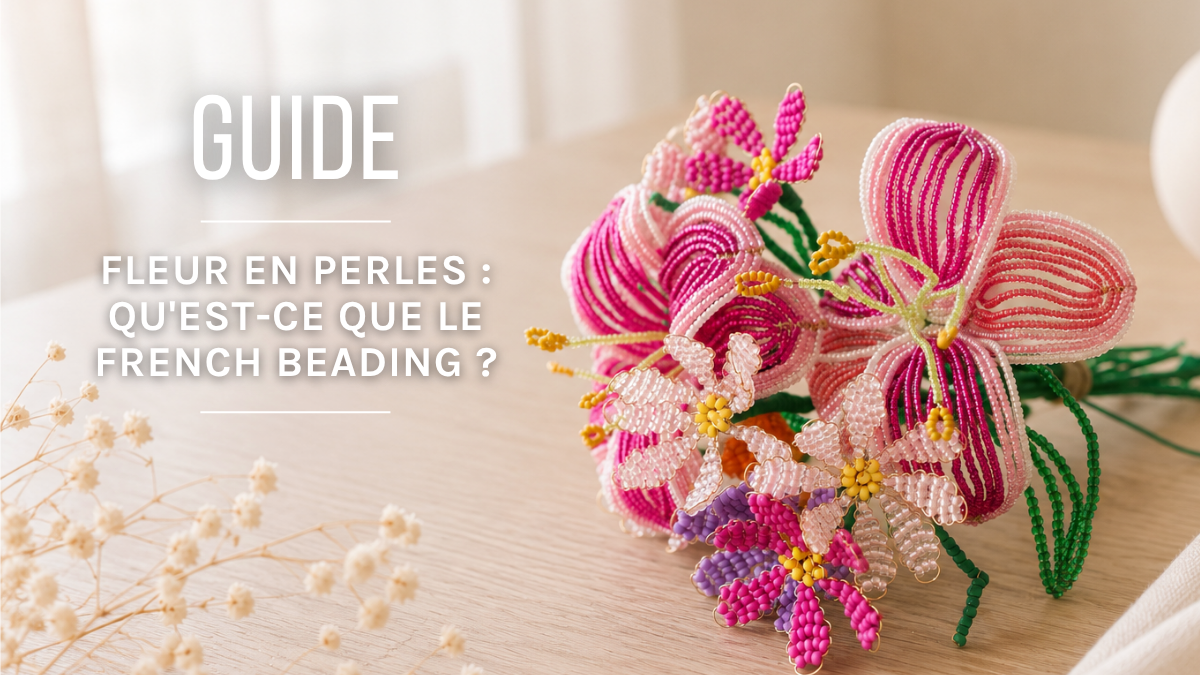 Schéma Fleur en perles : qu'est-ce que le French Beading ?