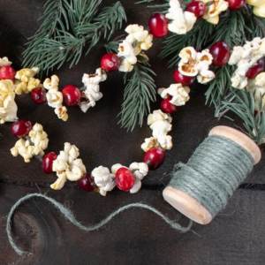 guirlande de no&euml;l en pop corn DIY