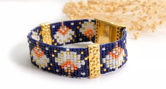 bracelet miyuki motif eventail