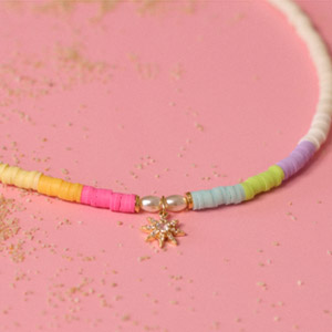 collier heishi multicolore