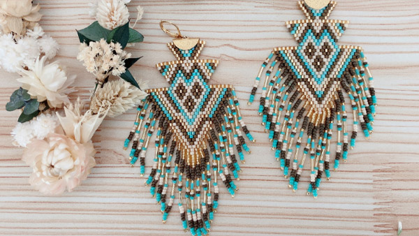 Boucles en perles Miyuki