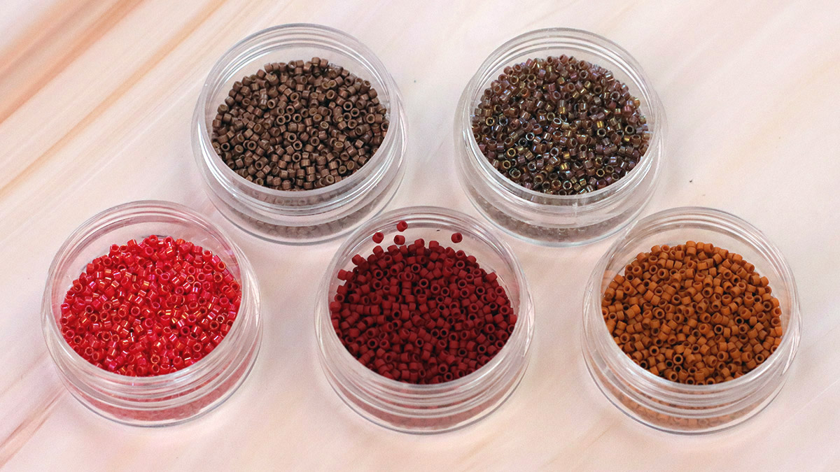 perles miyuki couleurs chaudes