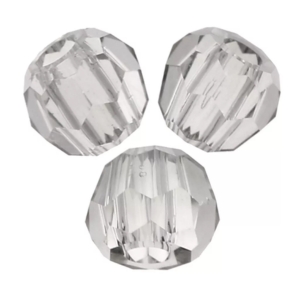 perle rondes cristal effet silver shade