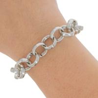 chaîne gros maillon rhodié