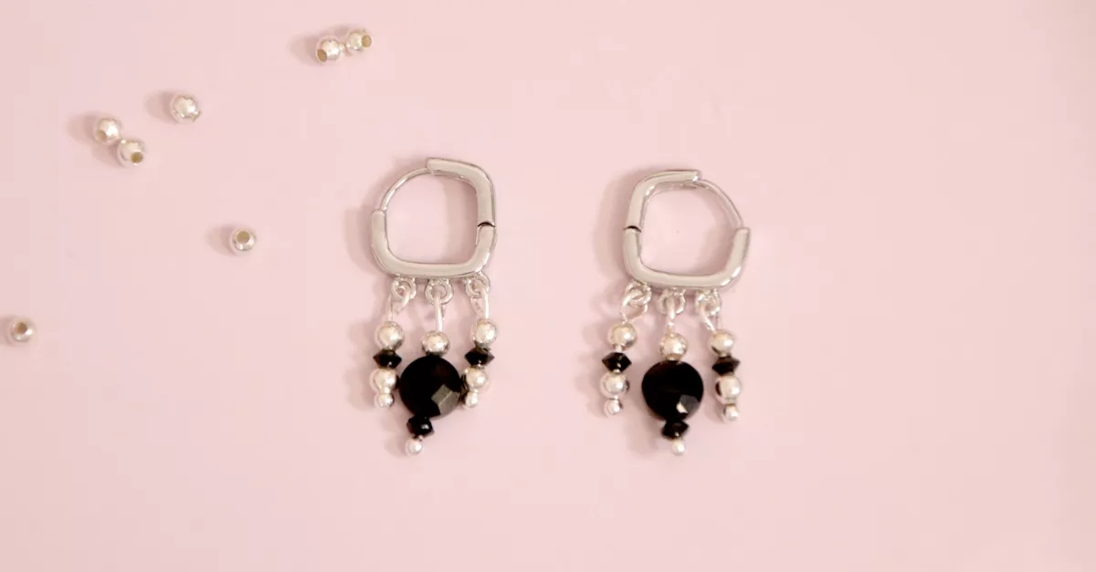 boucles d'oreilles onyx