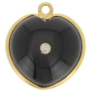 pendentif coeur onyx
