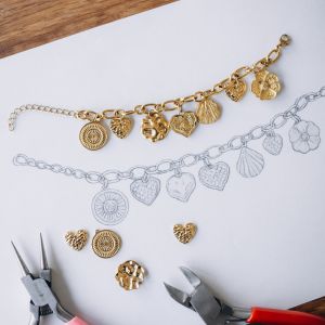 Bracelet charms acier inoxydable &eacute;t&eacute;