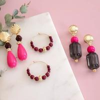 boucles d'oreilles en perles