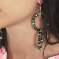 boucles d'oreilles pierre gemme