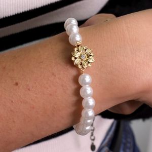 bracelet perles et fermoir &agrave; clipser