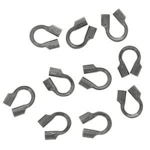 protection pour fil c&acirc;bl&eacute; argent 925 rhodi&eacute; noir