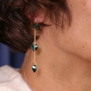 Boucles d'oreilles coeur cristal