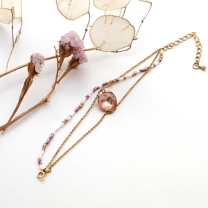 Bracelet cha&icirc;ne, Miyuki et cristal