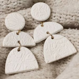 Boucles d'Oreilles P&acirc;te Fimo inspiration Hygge