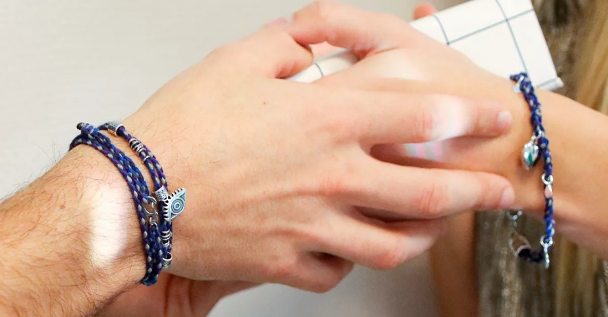 Bracelet cordon tress&eacute; homme