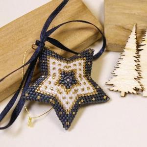 &eacute;toile de noel en perle Miyuki