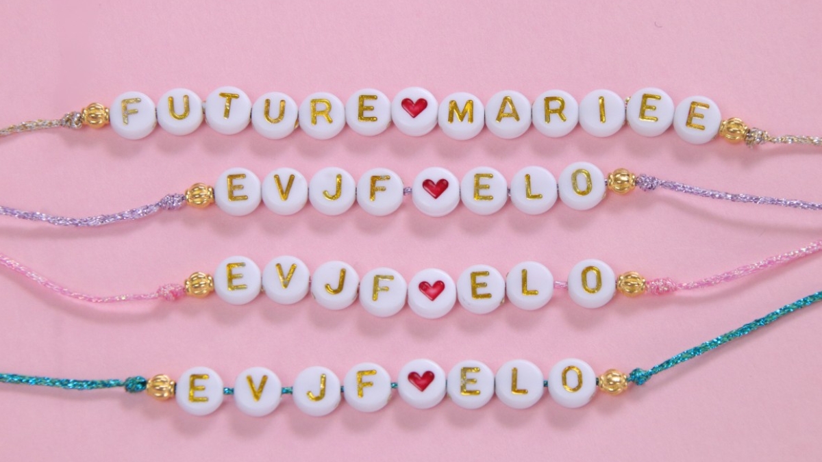 bracelet lettres evjf