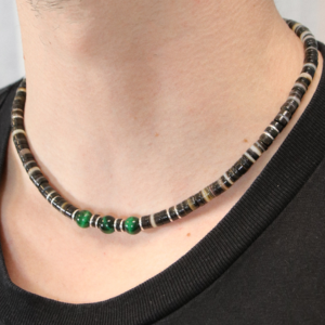 collier pierre gemme homme