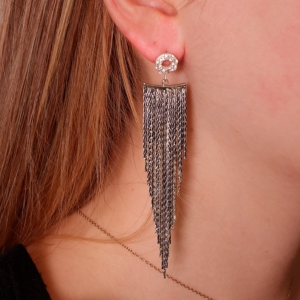 boucles d'oreilles &agrave; franges