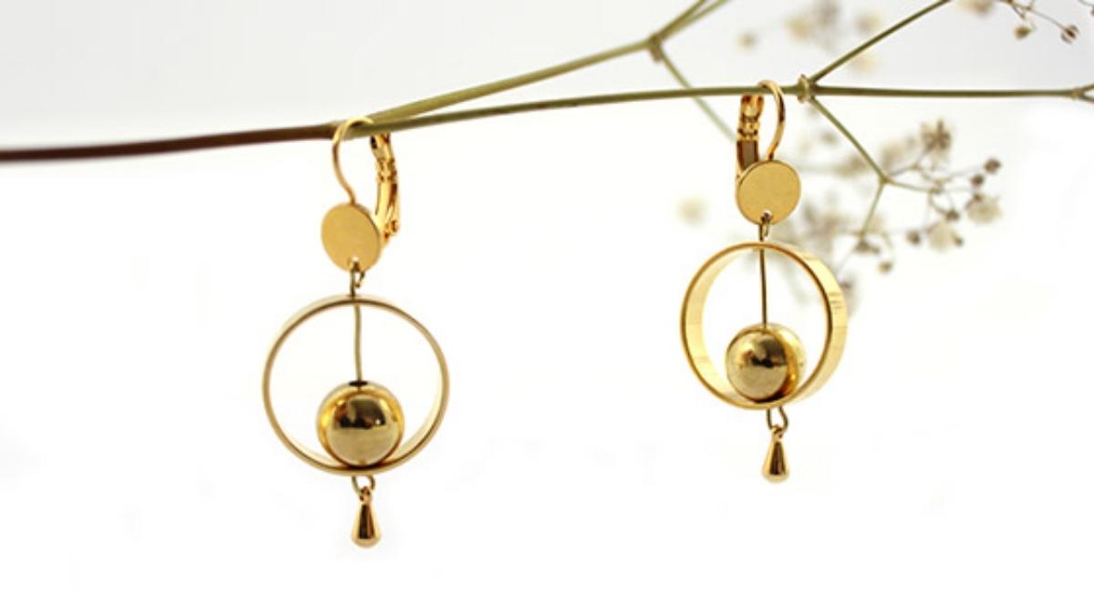 boucles d'oreilles g&eacute;om&eacute;triques