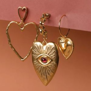 boucles d'oreilles coeur