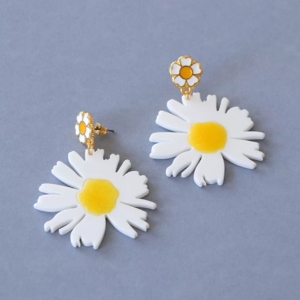 boucles d'oreilles marguerite