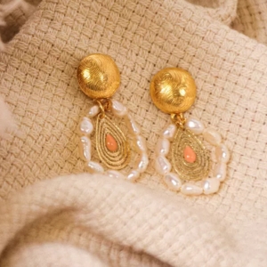 Perles d'eau douce baroques vintage en forme de poire