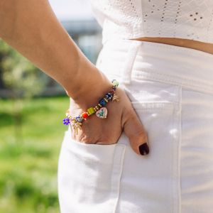 bracelet perles en c&eacute;ramique
