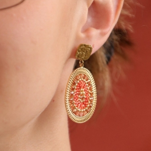 boucles d'oreilles tissage de perles