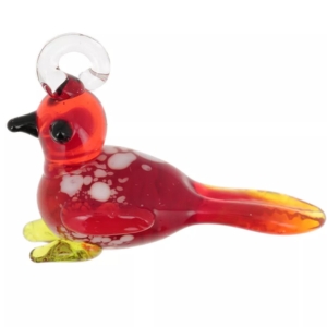 breloque oiseau en verre