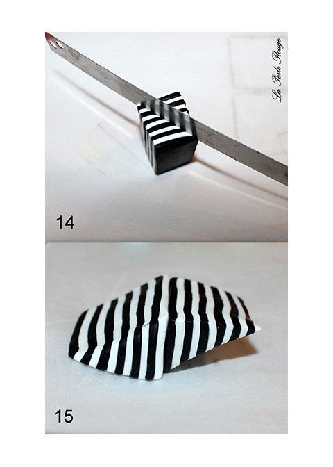 Cane kaléidoscope en pâte polymère : Etape 6