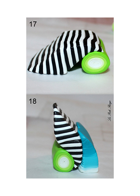 Cane kaléidoscope en pâte polymère : Etape 8