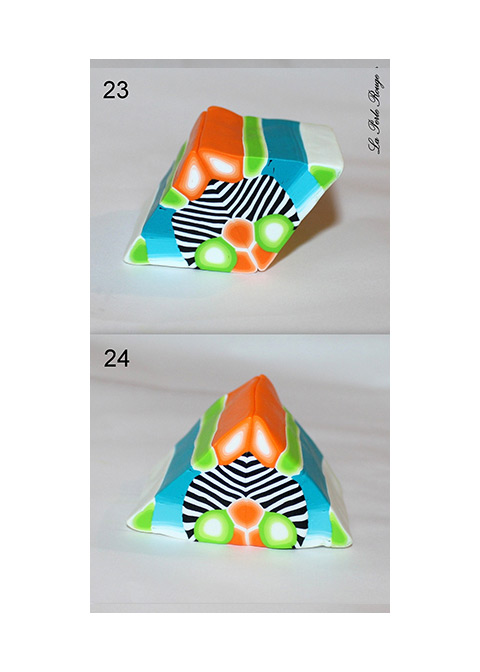 Cane kaléidoscope en pâte polymère : Etape 10