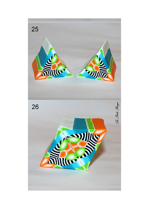 Cane kaléidoscope en pâte polymère : Etape 11