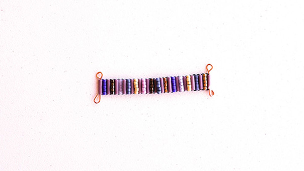 Bracelets tissage Miyuki Delicas et Bugles : Etape 7 Bracelets tissage Miyuki Delicas et Bugles : Etape 7