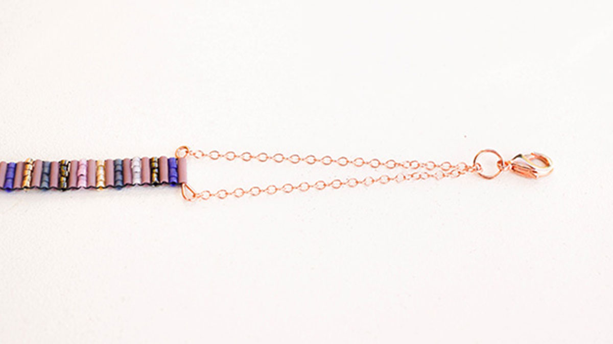 Bracelets tissage Miyuki Delicas et Bugles : Etape 8 Bracelets tissage Miyuki Delicas et Bugles : Etape 8