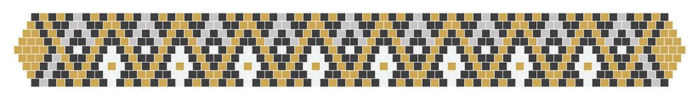 Schéma Bracelet jonc Miyuki doré et noir tissage Peyote Impair