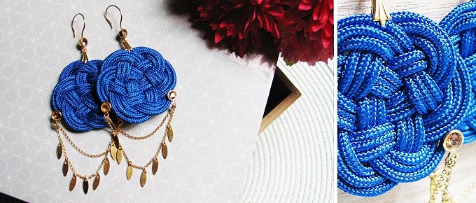 Schéma Boucles d'oreilles noeud de piton et cabochons PureCrystal