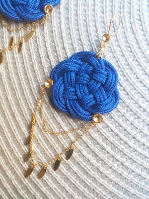 Boucles d'oreilles noeud de piton et cabochons PureCrystal : Etape 5