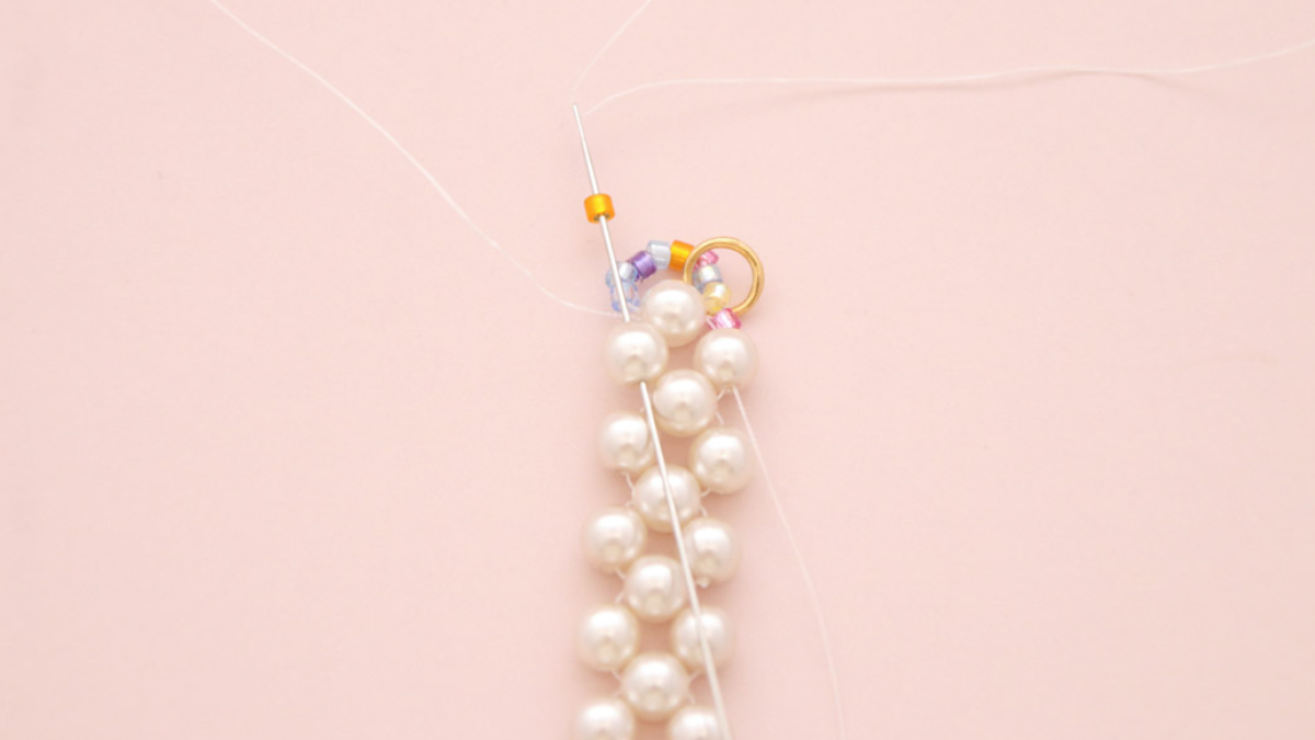 Bracelet douceur perles nacrées Preciosa et Mix Miyuki delicas : Etape 8