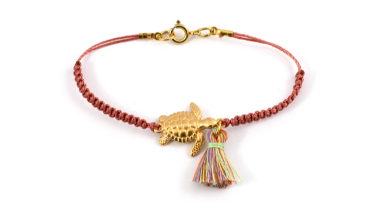 DIY Réaliser un bracelet en macramé avec intercalaire scarabée et pompon : Etape 6