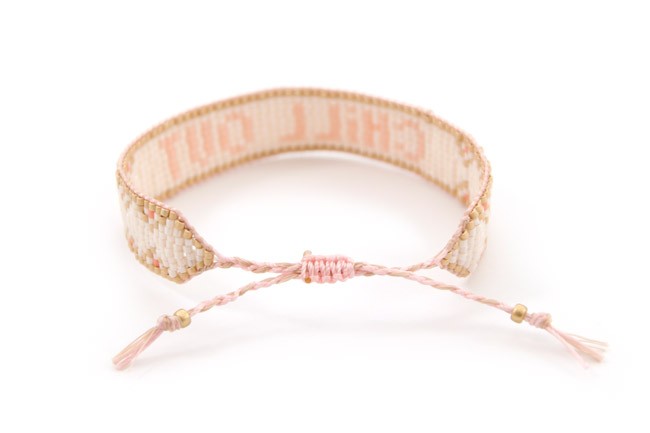 Bracelet en perles Miyuki avec message Chill out : Etape 5