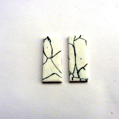 Boucles d'oreilles effet marbre en pâte polymère et pompons : Etape 2