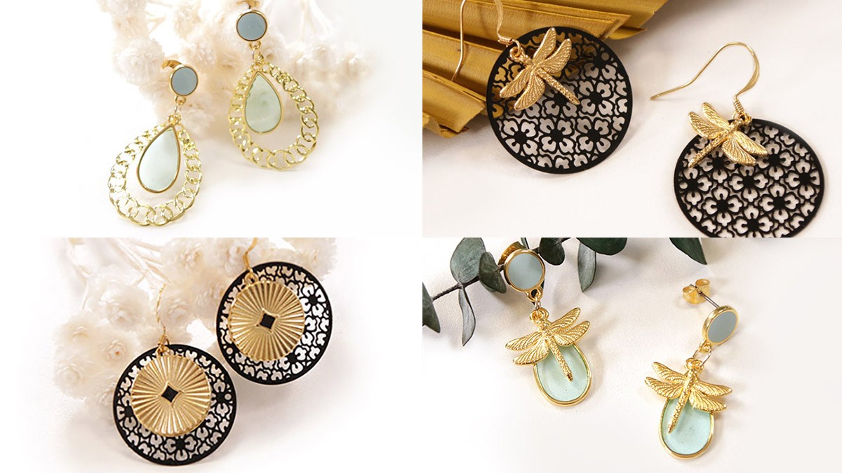 Lot De 2 Bijoux Fantaisie : Pendentif Et Boucles D'oreilles Zircon - Neuf Sans Emballage