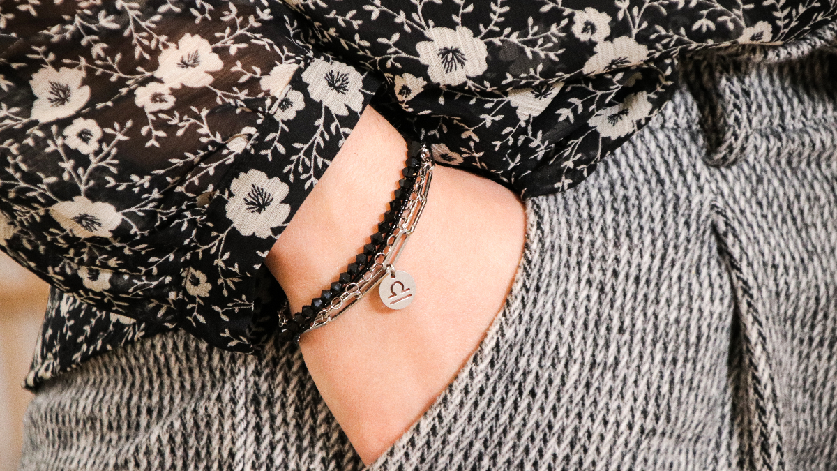 Schéma Bracelet multirang en acier inox, Miyuki Délicas et Toupies Swarovski